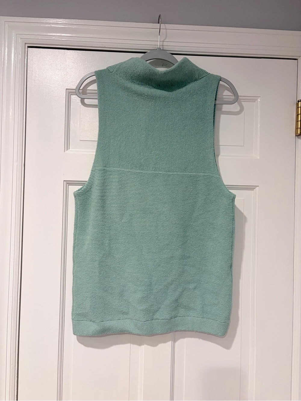 Free People Mint Green Sleeveless Cowl Neck Knit Sweater Tank | Medium - NWT - Picture 2 of 9